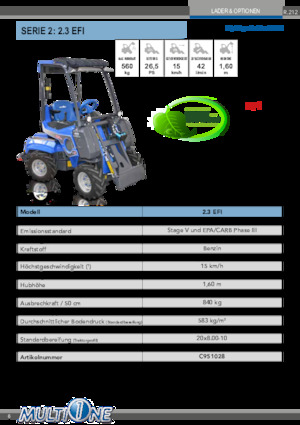 Колісні навантажувачі Multione 2.3 EFI
