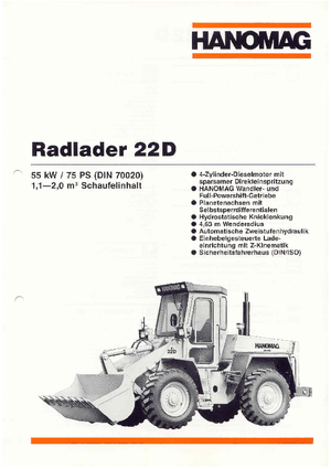 Колісні навантажувачі Hanomag 22 D