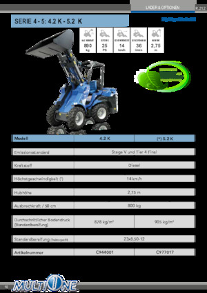 Колісні навантажувачі Multione 4.2 K 