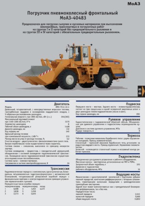 Колісні навантажувачі Belaz 40483