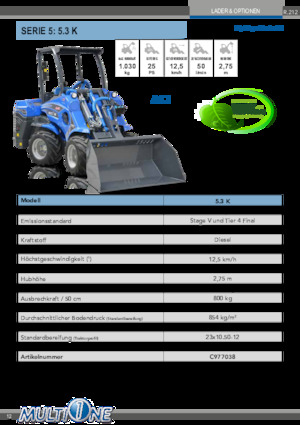 Колісні навантажувачі Multione 5.3 K 