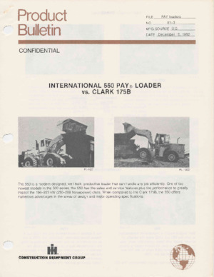 Колісні навантажувачі International Harvester 550