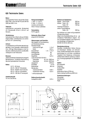 Колісні навантажувачі Kramer 620
