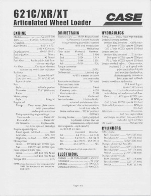Колісні навантажувачі Case 621 C