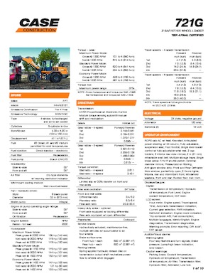 Колісні навантажувачі Case 721G