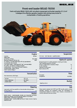 Колісні навантажувачі Belaz 78250