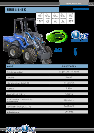 Колісні навантажувачі Multione 8.4S K 