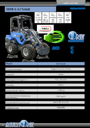 Колісні навантажувачі Multione 8.4 TurboS