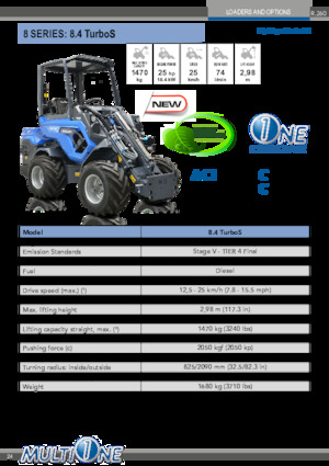 Колісні навантажувачі Multione 8.4 TurboS
