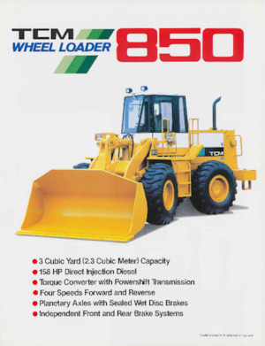 Колісні навантажувачі TCM 850