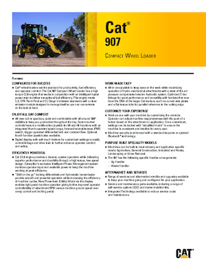 Колісні навантажувачі Caterpillar 907