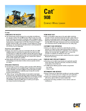Колісні навантажувачі Caterpillar 908