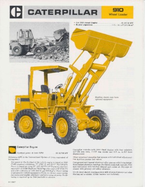 Колісні навантажувачі Caterpillar 910