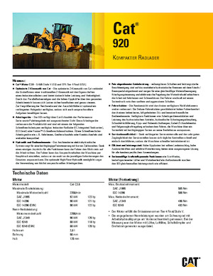 Колісні навантажувачі Caterpillar 920