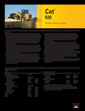 Колісні навантажувачі Caterpillar 920