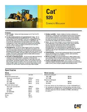 Колісні навантажувачі Caterpillar 920