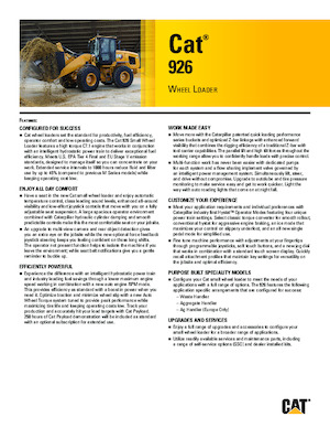 Колісні навантажувачі Caterpillar 926