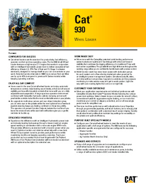 Колісні навантажувачі Caterpillar 930