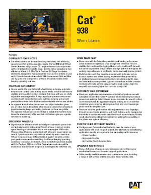 Колісні навантажувачі Caterpillar 938