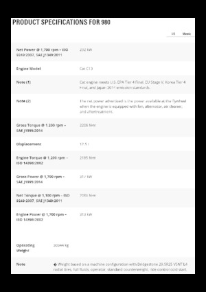 Колісні навантажувачі Caterpillar 980