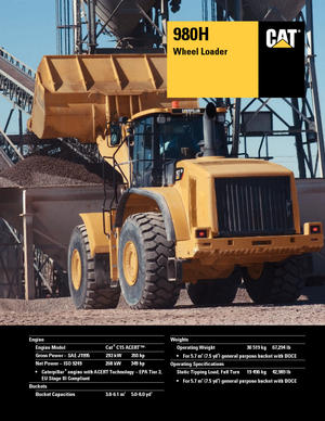 Колісні навантажувачі Caterpillar 980H