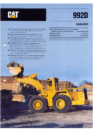 Колісні навантажувачі Caterpillar 992 D