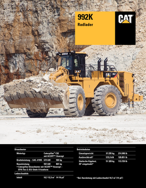 Колісні навантажувачі Caterpillar 992K