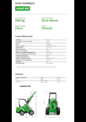 Колісні навантажувачі Avant Tecno Avant 423