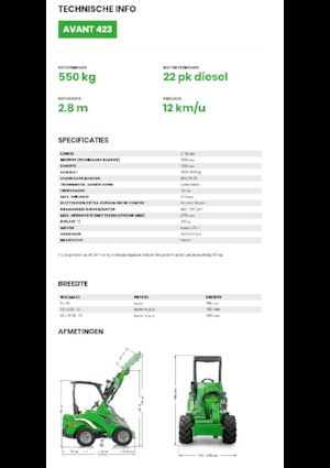 Колісні навантажувачі Avant Tecno Avant 423