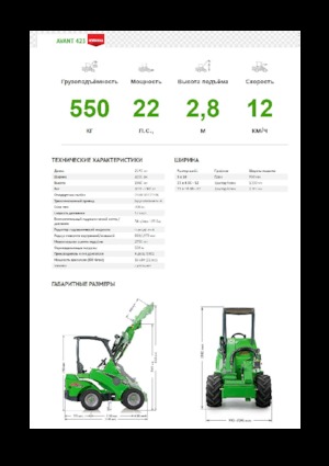 Колісні навантажувачі Avant Tecno Avant 423