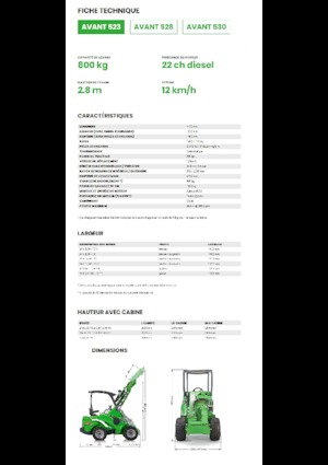 Колісні навантажувачі Avant Tecno Avant 523