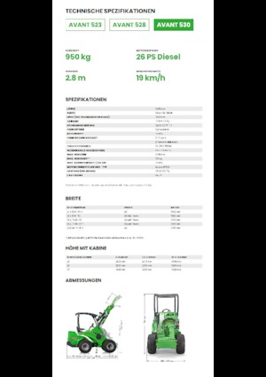 Колісні навантажувачі Avant Tecno Avant 530