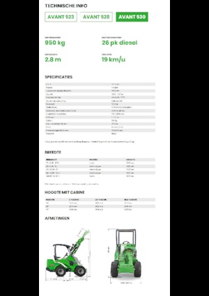 Колісні навантажувачі Avant Tecno Avant 530