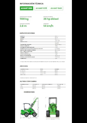 Колісні навантажувачі Avant Tecno Avant 630