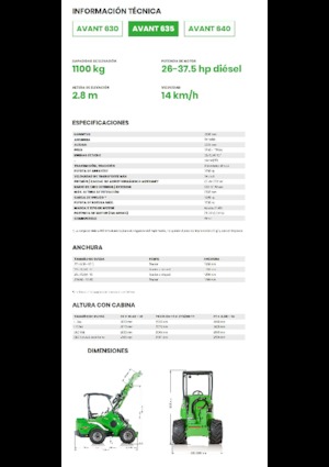 Колісні навантажувачі Avant Tecno Avant 635