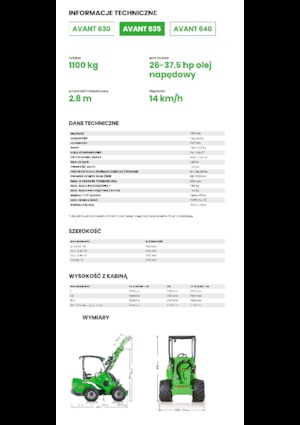 Колісні навантажувачі Avant Tecno Avant 635