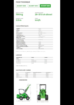 Колісні навантажувачі Avant Tecno Avant 640