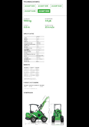 Колісні навантажувачі Avant Tecno Avant 650