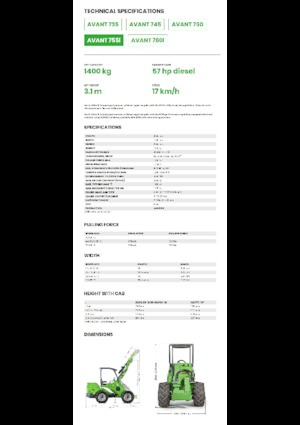Колісні навантажувачі Avant Tecno Avant 755i