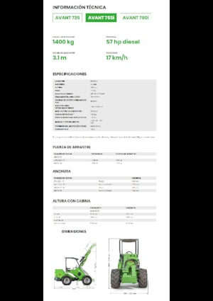 Колісні навантажувачі Avant Tecno Avant 755i