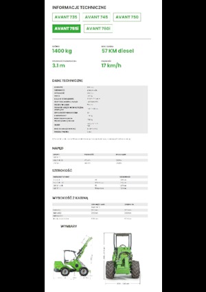 Колісні навантажувачі Avant Tecno Avant 755i