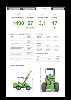 Колісні навантажувачі Avant Tecno Avant 755i