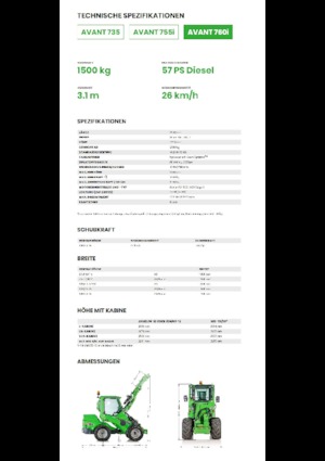 Колісні навантажувачі Avant Tecno Avant 760i