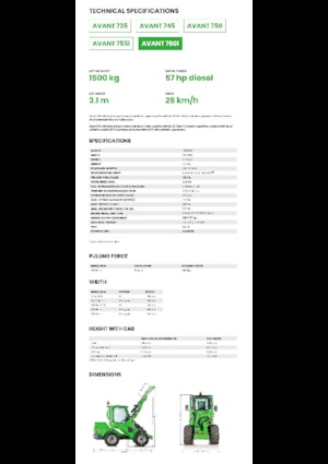 Колісні навантажувачі Avant Tecno Avant 760i