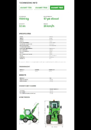 Колісні навантажувачі Avant Tecno Avant 760i