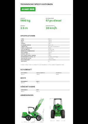 Колісні навантажувачі Avant Tecno Avant 860i