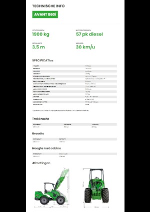 Колісні навантажувачі Avant Tecno Avant 860i