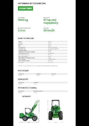 Колісні навантажувачі Avant Tecno Avant 860i