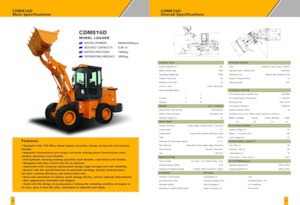 Колісні навантажувачі Lonking CDM816D