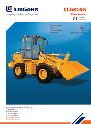 Колісні навантажувачі Liugong CLG816G 